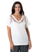 Embroidered cotton t-shirt, 'Spring Glee in Off-White' - Embroidered Cotton Floral-Motif T-Shirt (image 2d) thumbail