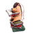 Papier mache ornament, 'Hedgehog's Delight' - Hand-Painted Papier Mache Ornament of Hedgehog and Books