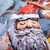 Adorno de papel maché - Adorno de Papá Noel de papel maché pintado a mano de Armenia