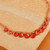 Ceramic beaded necklace, 'Flaming Droplets' - Hand-Painted Ceramic Beaded Droplet Necklace in Red & Orange