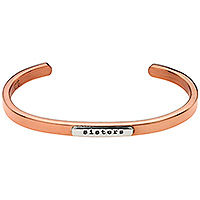 Copper cuff bracelet, 'Sisters Forever' - Copper and Sterling Silver Sister Bond Cuff Bracelet