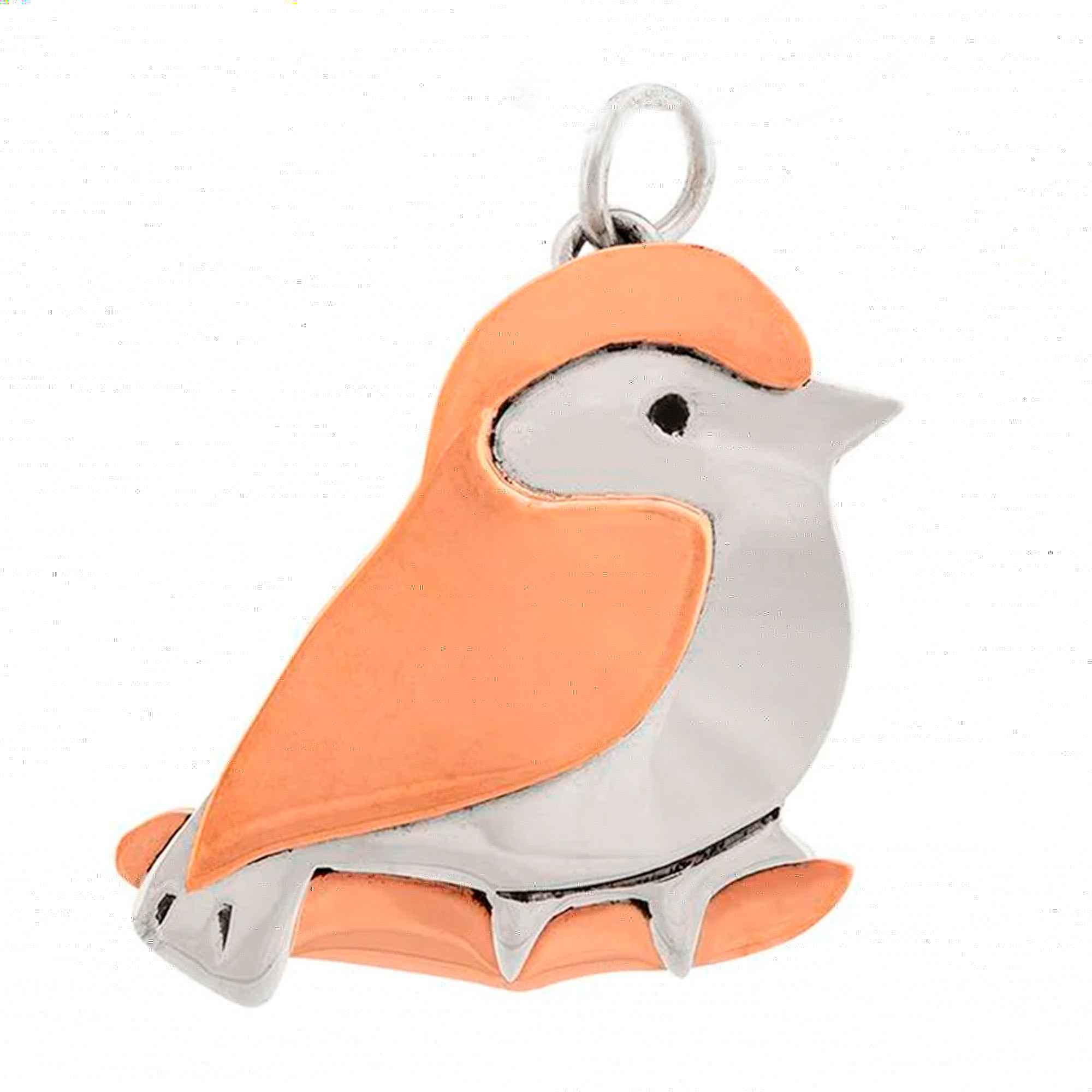 Sterling silver and copper pendant, 'Lovely Bird' - Sterling Silver and Copper Cute Bird Pendant