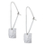 Sterling silver drop earrings, 'Four Corners' - Contemporary Sterling Silver Drop Earrings
