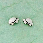 Sterling silver stud earrings, 'Tiny Turtle' - Sterling Silver Tiny Turtle Post Earrings from Mexico