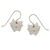 Sterling silver dangle earrings, 'Dancing Cat' - Handmade Sterling Silver Cat Dangle Earrings from Mexico