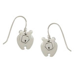 Sterling silver dangle earrings, 'Dancing Bear' - Sterling Silver Bear Dangle Earrings from Mexico