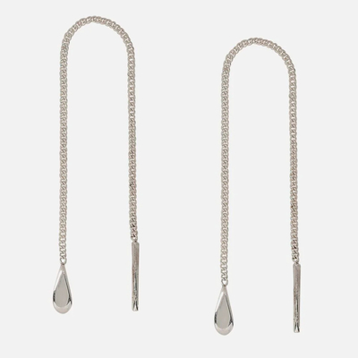 Sterling silver threader earrings, 'Timeless Elegance' - Sterling Silver Teardrop Threader Earrings from Mexico