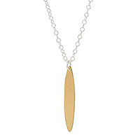 Gold-plated pendant necklace, 'Lucidity' - Gold-Plated Sterling Silver Pendant Necklace