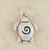 Sterling silver pendant, 'Turtle Swirl' - Sterling Silver Turtle Pendant from Mexico