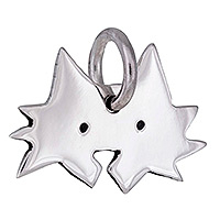 Sterling silver pendant, 'Pretty Kitty' - Sterling Silver Cat Pendant from Mexico