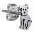 Sterling silver stud earrings, 'Precious Puppy' - Sterling Silver Puppy Dog Stud Earrings from Mexico