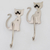 Metal wall hooks, 'Sassy Cat' (set of 2) - Set of 2 Metal Cat Wall Hooks from Mexico