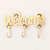 Mixed metal wall hooks, 'Paw Print Welcome' - Metal Paw Print Welcome Wall Sign with Hooks