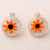 Sterling silver and resin stud earrings, 'Sweet Bloom' - Real Flower Resin Stud Earrings with Sterling Silver Accent