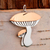 Sterling silver and copper pendant, 'Mushroom Duo' - Sterling Silver and Copper Mushroom Fungi Pendant