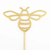 Brass plant stake, 'Buzzing Bee' - Brass Bee Plant Stake from Mexico