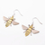 Mixed metal dangle earrings, 'Queen Bee' - Handmade Queen Bee Dangle Earrings from Mexico