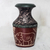 Wood decorative vase, 'Elephant World' - Elephant-Themed Sese Wood Decorative Vase from Ghana