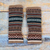 Handwärmer aus Alpaka-Mischung, „Jewel Stripes“ - Fingerlose Handschuhe aus traditioneller geometrischer Alpakamischung in Beige