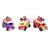 Ceramic magnets, 'Multicolour Old Time Buses' (set of 3) - Ceramic Refrigerator Magnets of Guatemalan Buses (Set of 3)