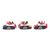 Ceramic magnets, 'Multicolour Old Time Buses' (set of 3) - Ceramic Refrigerator Magnets of Guatemalan Buses (Set of 3)