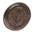 Lacquered bamboo decorative plate, 'Earth Vortex' - Handmade Decorative Bamboo Plate with Lacquer Finish