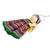 Cotton ornaments, 'Animal Friendship' (set of 3) - Set of 3 Handcrafted Cotton Worry Doll Ornaments (image 2d) thumbail
