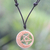 Bone and leather pendant necklace, 'Celtic Moon Star' - Hand Carved Moon and Star Necklace in Leather and Bone (image 2) thumbail