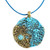 Turquoise pendant necklace, 'Facets of Hope' - Blue and Golden-Toned Turquoise Pendant Necklace