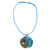 Turquoise pendant necklace, 'Facets of Hope' - Blue and Golden-Toned Turquoise Pendant Necklace