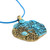 Turquoise pendant necklace, 'Facets of Hope' - Blue and Golden-Toned Turquoise Pendant Necklace