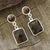 Smoky quartz dangle earrings, 'Glittering Delight' - 13.5-Carat Smoky Quartz Dangle Earrings from India