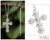 Kreuz-Halskette aus Sterlingsilber, „Filigrane Blumen“ – von Hand gefertigte filigrane Kreuz-Halskette aus Feinsilber