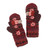 Embroidered convertible wool mittens, 'Tarai' - Hand Embroidered Wool Mittens