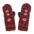 Embroidered convertible wool mittens, 'Tarai' - Hand Embroidered Wool Mittens