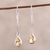 Citrine dangle earrings, 'Golden Luster' - 4-Carat Citrine Dangle Earrings from India