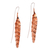 Copper dangle earrings, 'Metallic Autumn' - Leafy Polished Copper Dangle Earrings Crafted in Bali