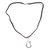 Cultured pearl pendant necklace, 'Scoop' - Suede Cord Necklace with Cultured Pearl Pendant