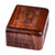 Wood jewellery box, 'Armenian Heirlooms' - Hand-Carved Polished Wood jewellery Box with Armenian Motifs
