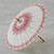 Hand-painted bamboo and paper parasol, 'Antique Leaves' - Hand-Painted Bamboo and Paper Parasol