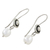 Cultured pearl dangle earrings, 'Punctuation in White' - White Cultured Pearl and 950 Silver Dangle Earrings (image 2c) thumbail