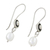 Cultured pearl dangle earrings, 'Punctuation in White' - White Cultured Pearl and 950 Silver Dangle Earrings (image 2d) thumbail