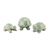 Celadon ceramic statuettes, 'Lucky Turtles' (set of 3) - Celadon Ceramic Sculptures (Set of 3)