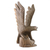Wood sculpture, 'The Eagle' (right) - Right-Facing Wood Eagle Sculpture from Thailand