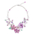 Multi-gemstone beaded statement necklace, 'Lavender Garden' - Floral Multi-Gemstone Beaded Statement Necklace thumbail