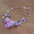 Multi-gemstone beaded statement necklace, 'Lavender Garden' - Floral Multi-Gemstone Beaded Statement Necklace (image 2c) thumbail