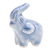 Celadon ceramic figurine, 'Happy Elephant in Blue' - Artisan Crafted Ceramic Figurine