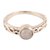 Anillo solitario de piedra lunar arcoíris - Anillo solitario de piedra lunar arcoíris elaborado en la India