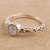 Anillo solitario de piedra lunar arcoíris - Anillo solitario de piedra lunar arcoíris elaborado en la India