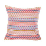 Cotton cushion cover, 'Strawberry Imagination' - Multicolor Cotton Cushion Cover Handloomed in Guatemala